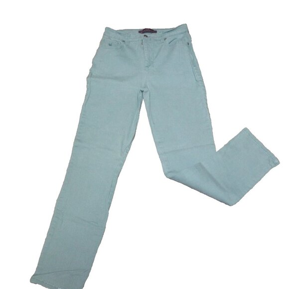 Gloria Vanderbilt Amanda green Jeans Sz 6 33x30 made in Jordan - Picture 2 of 5